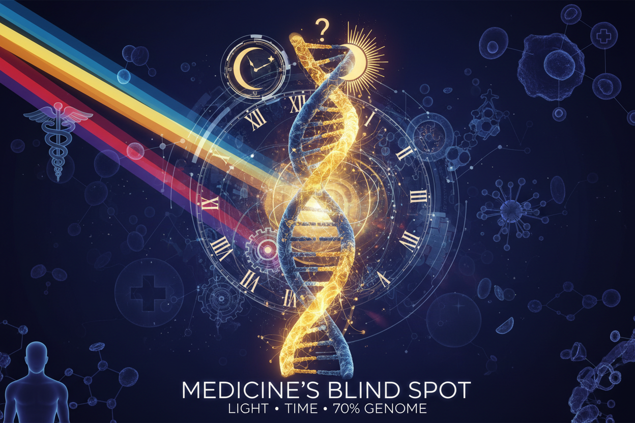 Slepé místo medicíny: světlo, čas a 70 % našeho genomu