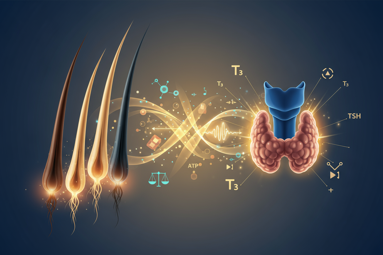 Vlasy jako zrcadlo štítné žlázy: proč světlo, hormony a energie rozhodují o jejich růstu i barvě