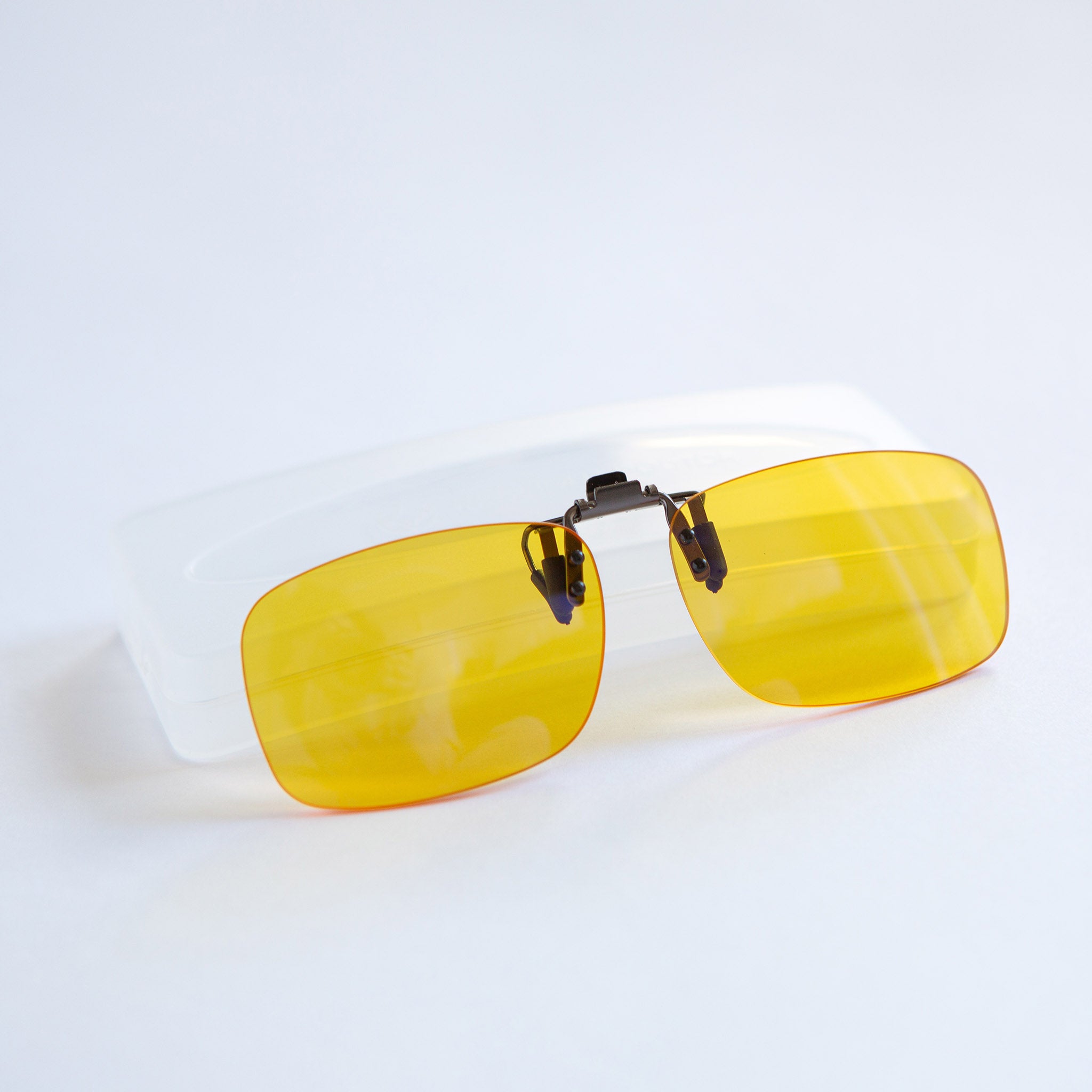Redlight.doctor gelbe Clips, die 85 % des blauen Lichts blockieren