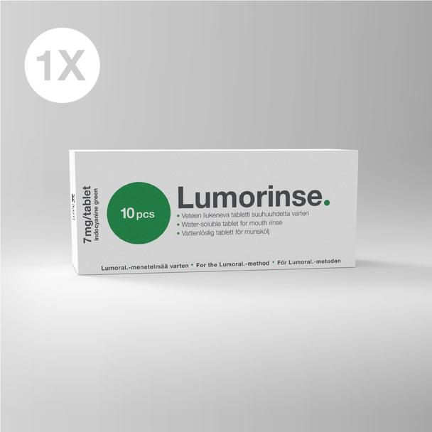 Lumorinse mouthwash, 10 tablets