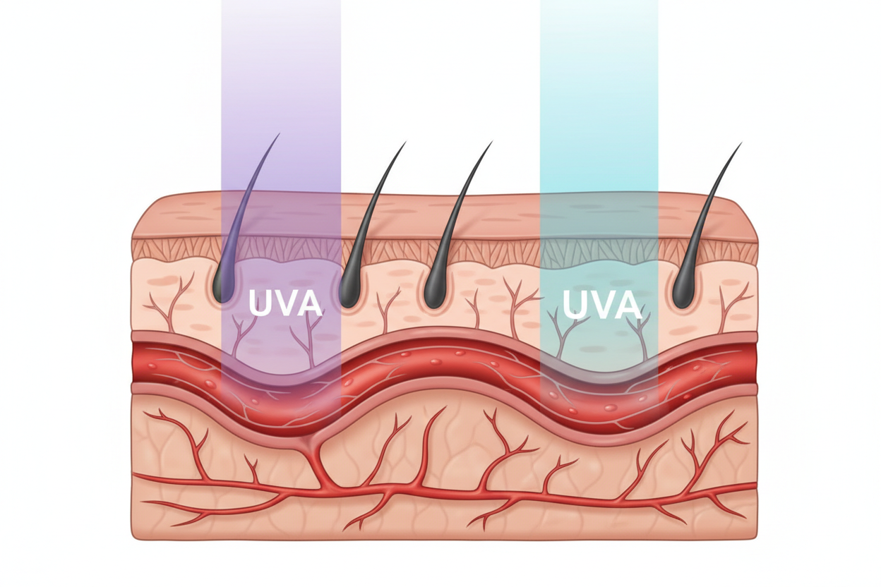 Světlo, které umí uvolnit cévy: UVA a krevní tlak bez mýtů
